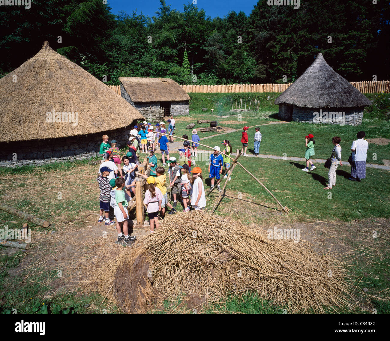 Co Clare, Irland; Das Craggaunowen-Projekt Stockfoto