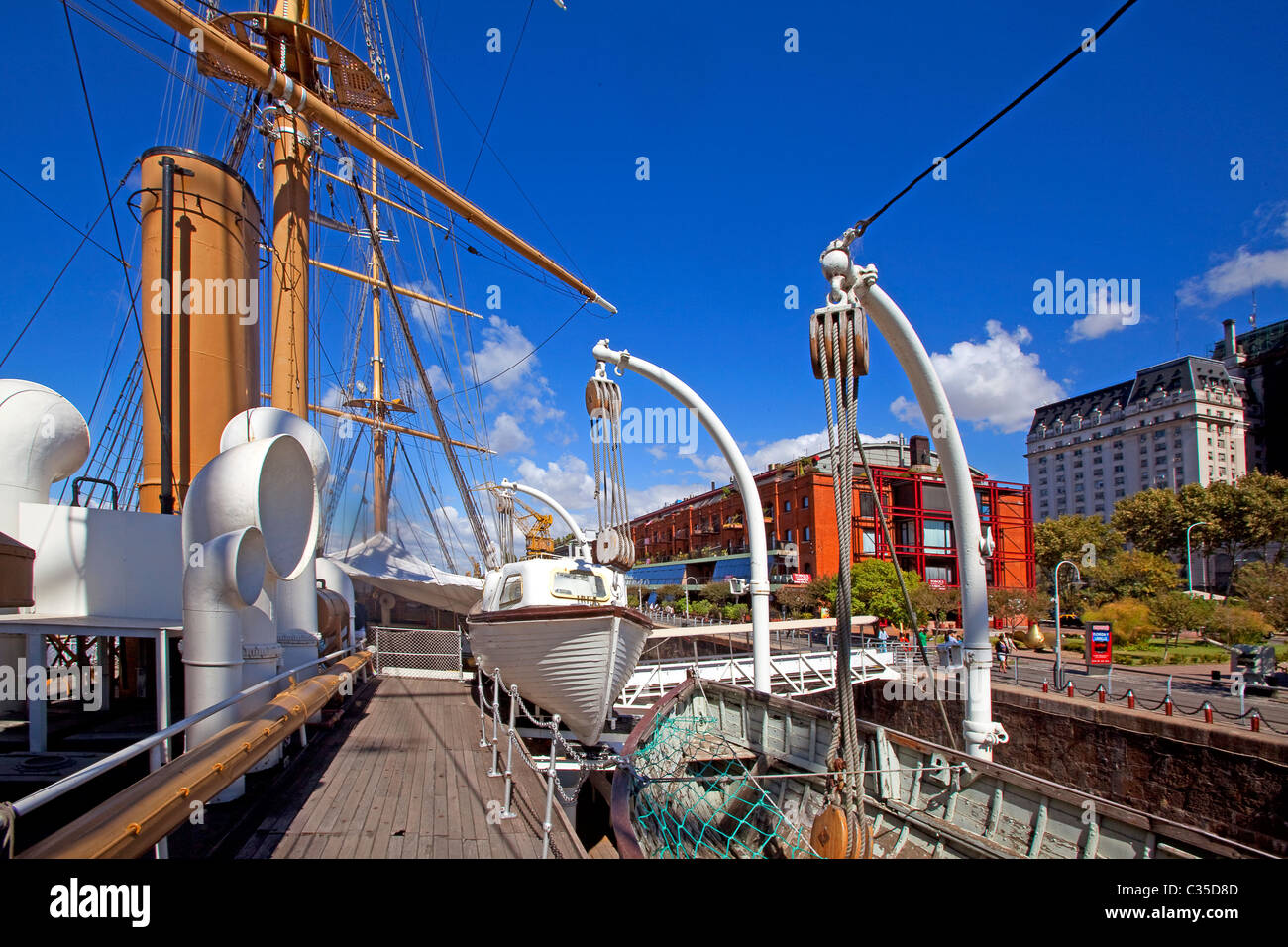 Sarmiento Fregatte, Puerto Madero, Buenos Aires, Argentinien. Stockfoto