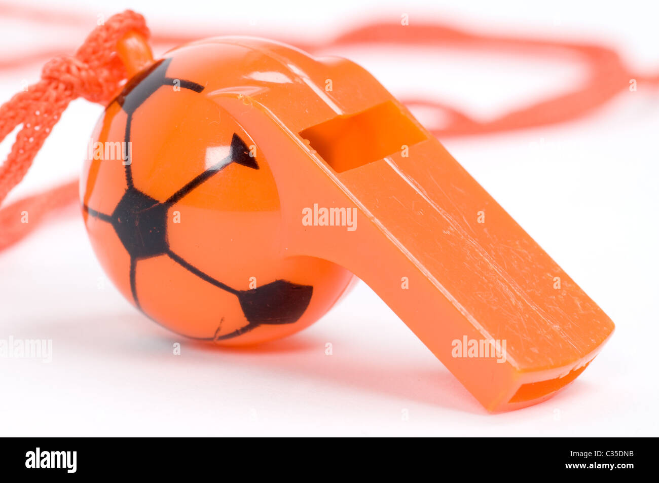 isolierte Bild eines orange Pfeifens Stockfoto