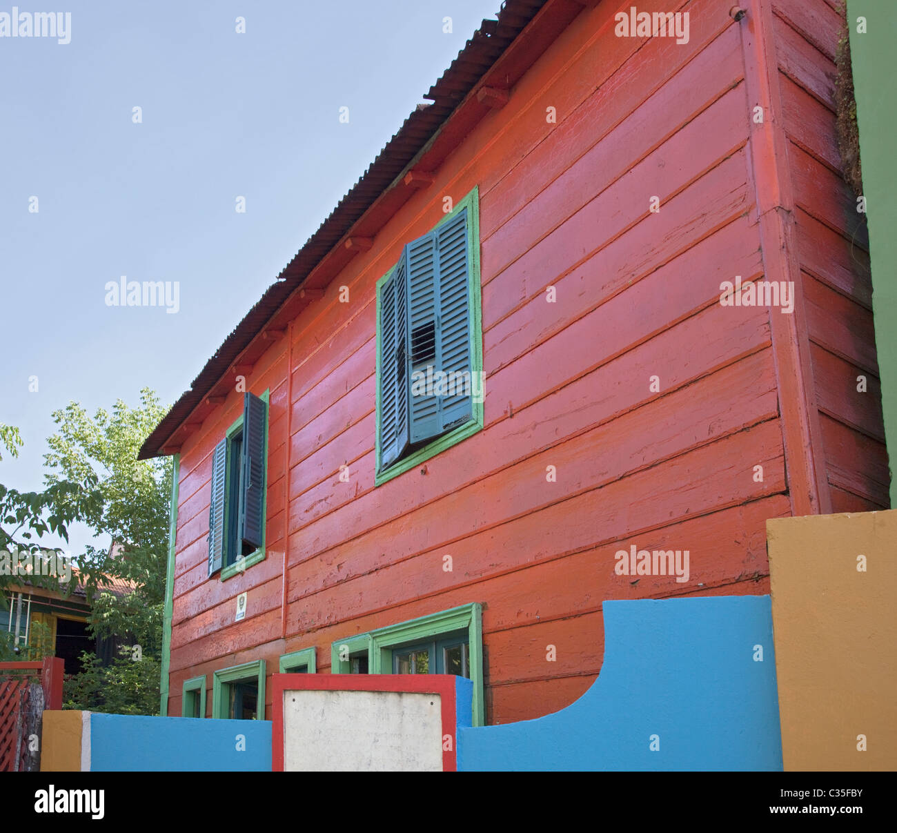 Haus im Stadtteil La Boca in Buenos Aires, Argentinien Stockfoto