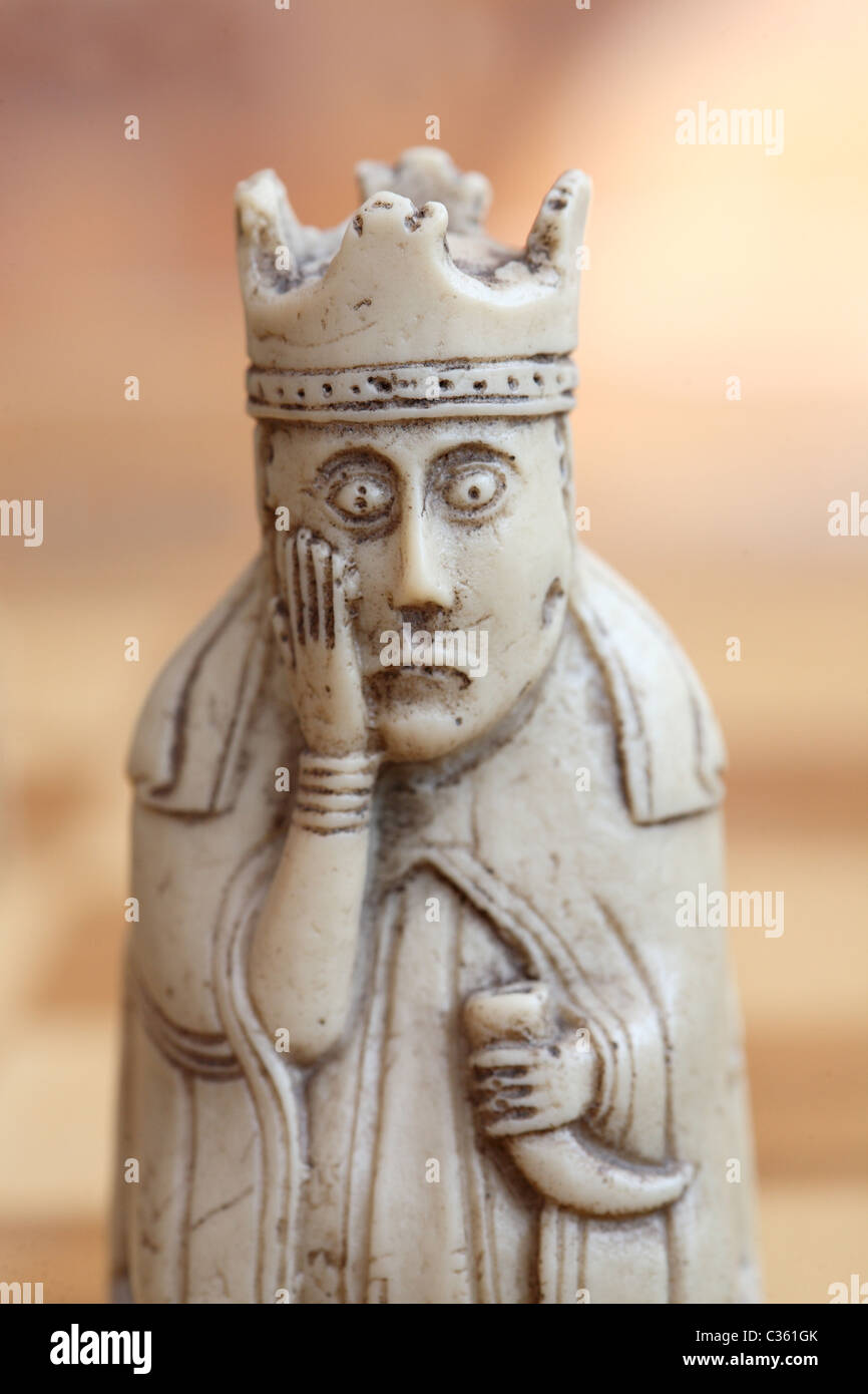 Isle of Lewis Schachfigur Stockfoto