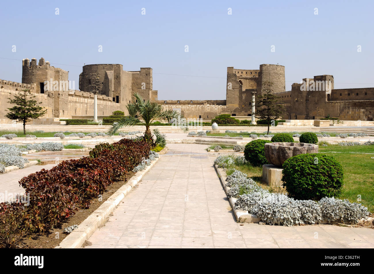 Gärten - der Saladin-Zitadelle von Kairo, Unterägypten Stockfoto