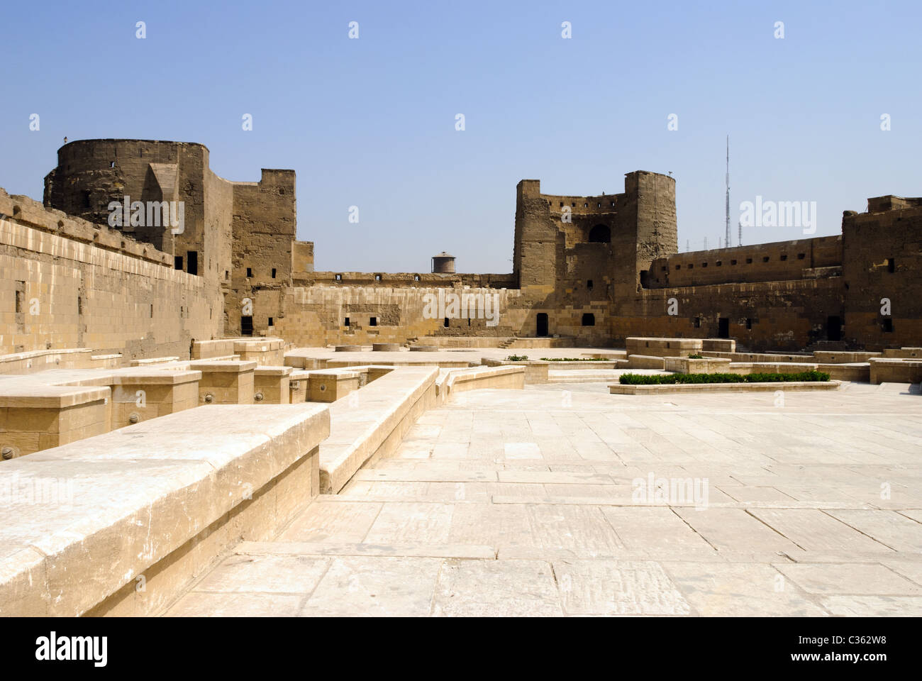 Terrasse - der Saladin-Zitadelle von Kairo, Unterägypten Stockfoto