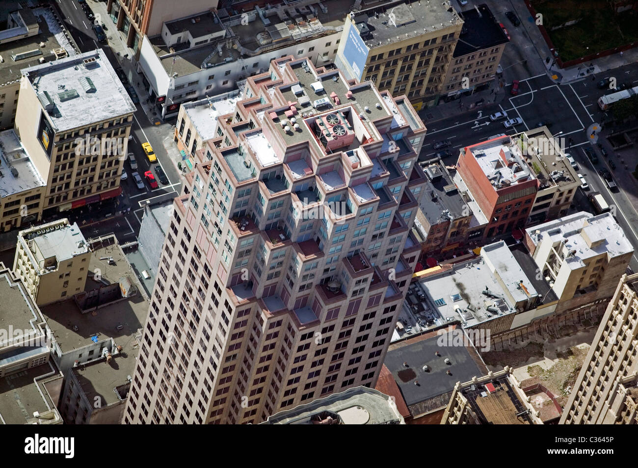 333 Bush Street high-Rise Büro Turm auf dem Dach San Francisco Kalifornien Stockfoto