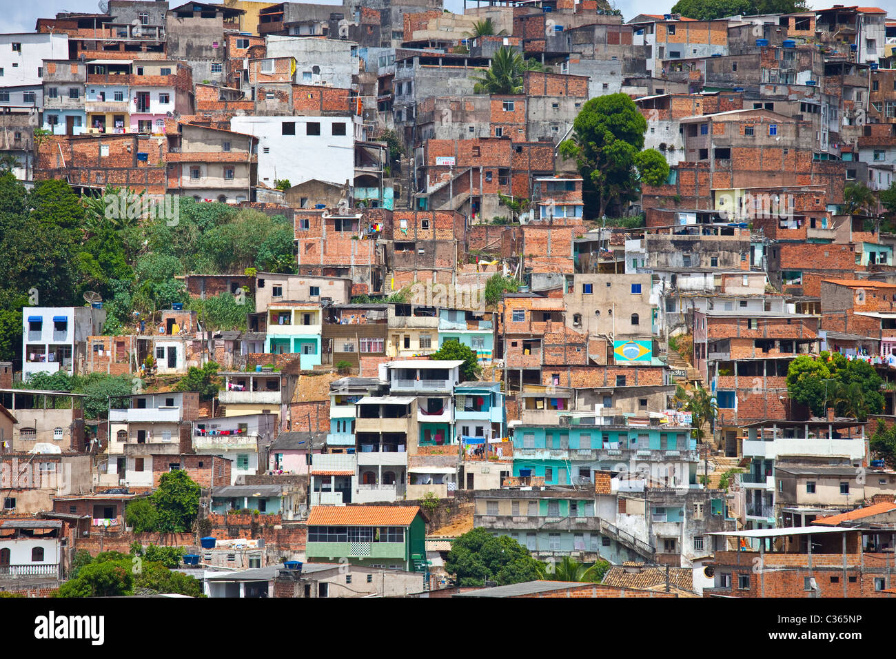 Favela in Salvador, Brasilien Stockfoto