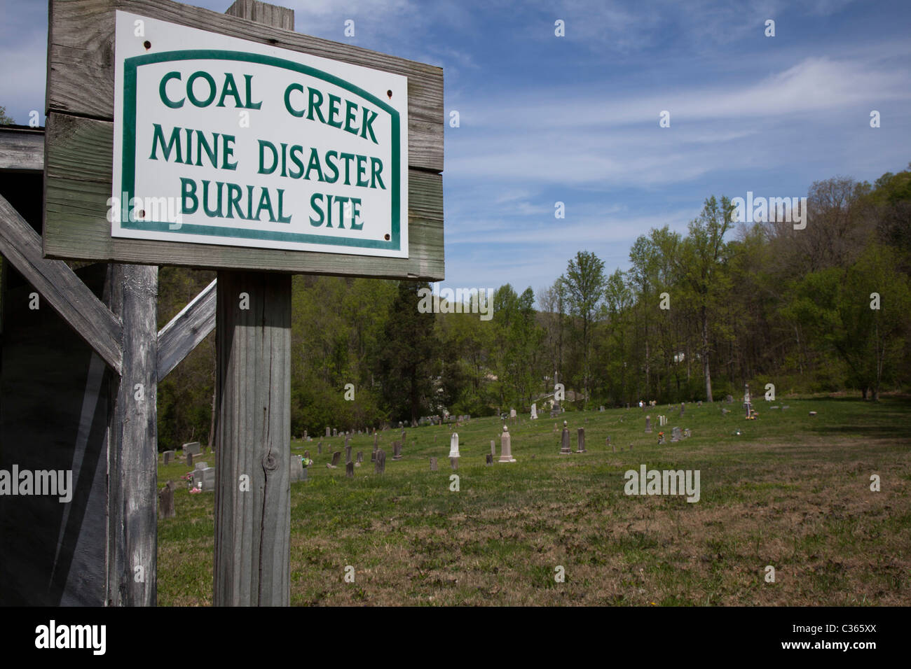 Grabstätte von Coal Mine Katastrophenopfer Stockfoto