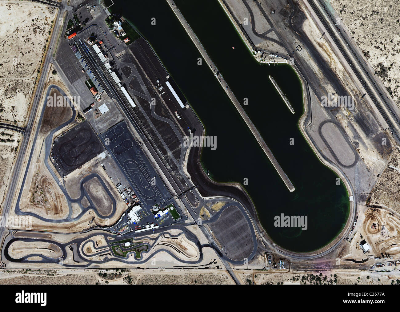 Luftbildkarte Anzeigen über Firebird International Raceway Chandler Arizona Stockfoto