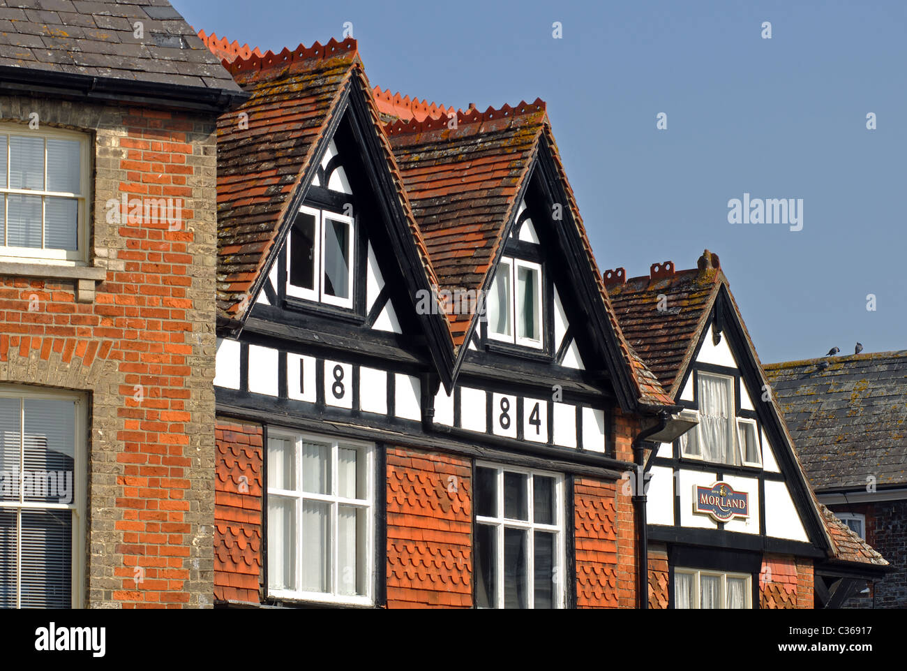 Gebäude im Marktplatz, Wantage, Oxfordshire, England, Vereinigtes Königreich Stockfoto