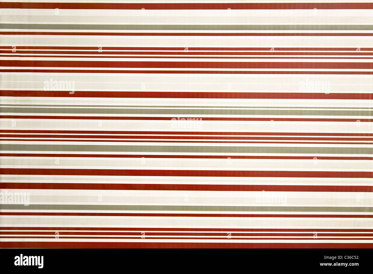 rote und weiße horizontal gestreifte Textur Stockfoto