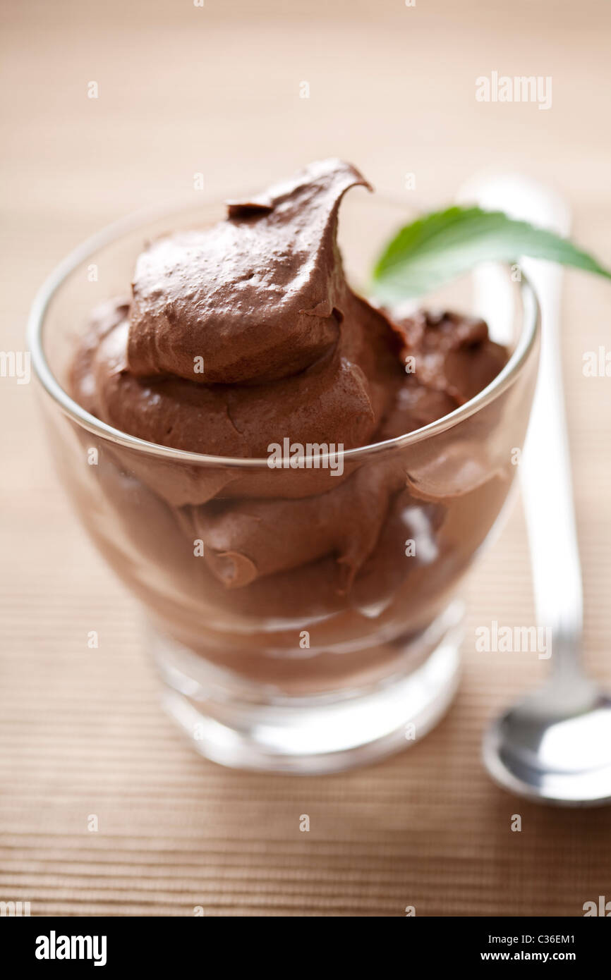 Mousse au Chocolat Stockfoto