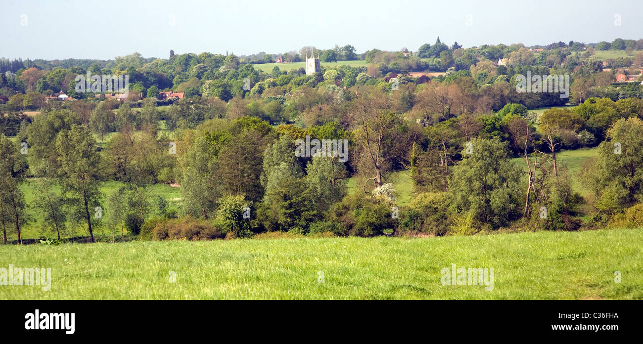 Dedham Vale Fluss Stour Valley View in aus Flatford Suffolk England Stockfoto