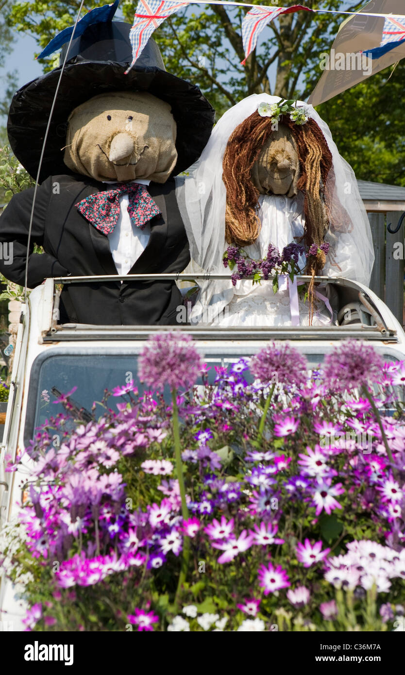 Wray jährlichen Scarecrow Festival, Lancaster, UK Stockfoto