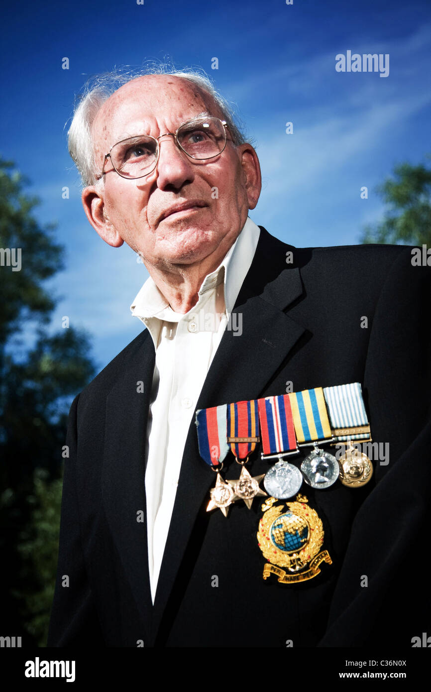 Korea-Krieg-Veteran George Buckley in 2010 Stockfoto