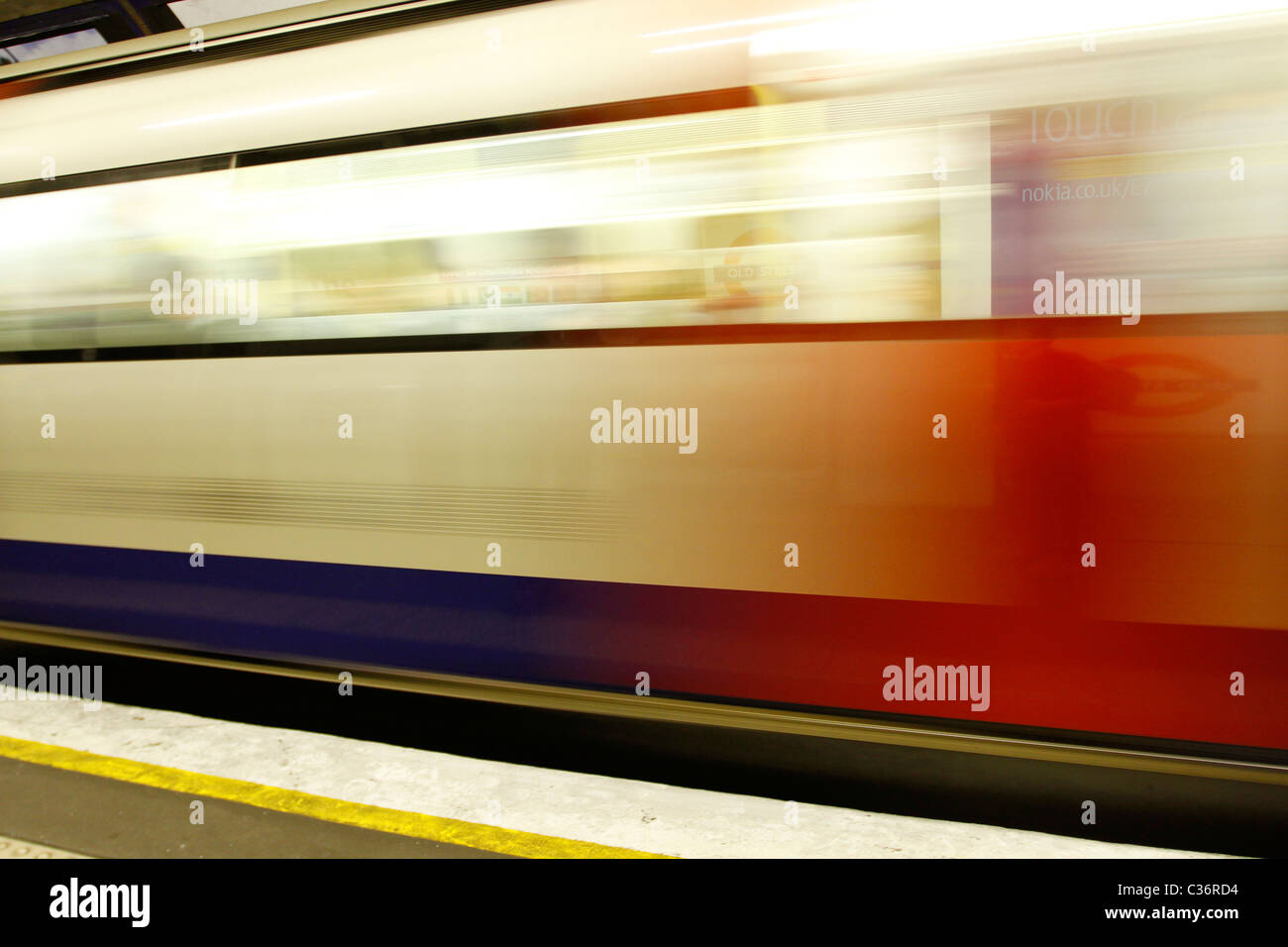 Londoner U-Bahn Stockfoto
