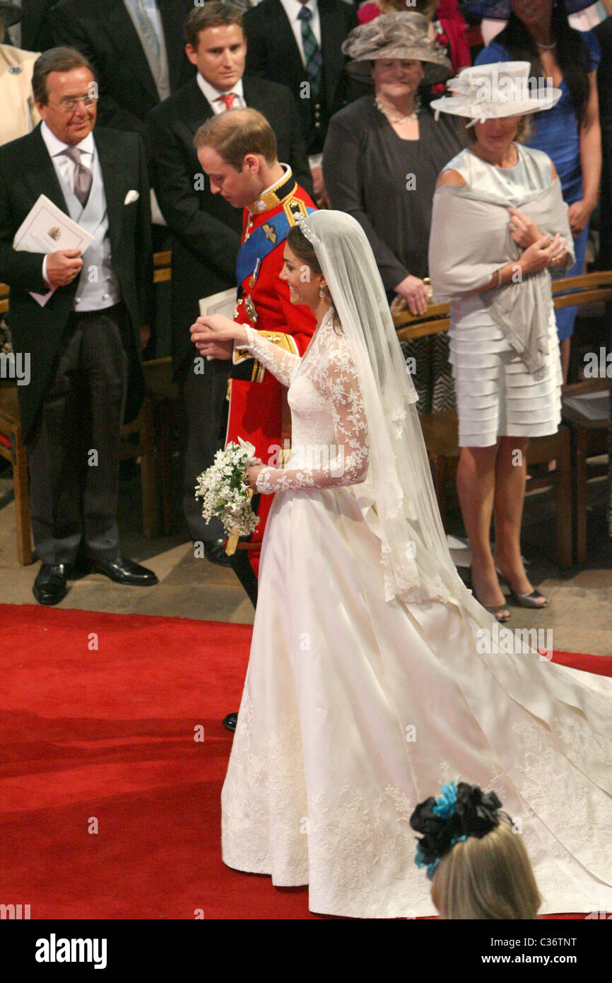 Seine königliche Hoheit Prinz William von Wales KG und Miss Catherine Middleton Hochzeit in der Westminster Abbey auf Freitag, 29. April 2011 Stockfoto