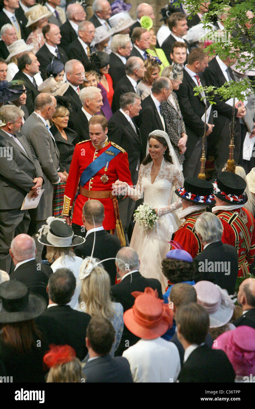 Seine königliche Hoheit Prinz William von Wales KG und Miss Catherine Middleton Hochzeit in der Westminster Abbey auf Freitag, 29. April 2011 Stockfoto