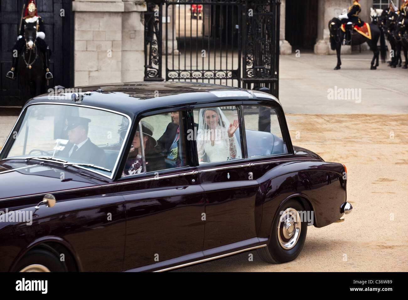 Königliche Hochzeit Rolls-Royce Phantom VI, Kate Middleton, Whitehall, London, UK. Foto: Jeff Gilbert Stockfoto