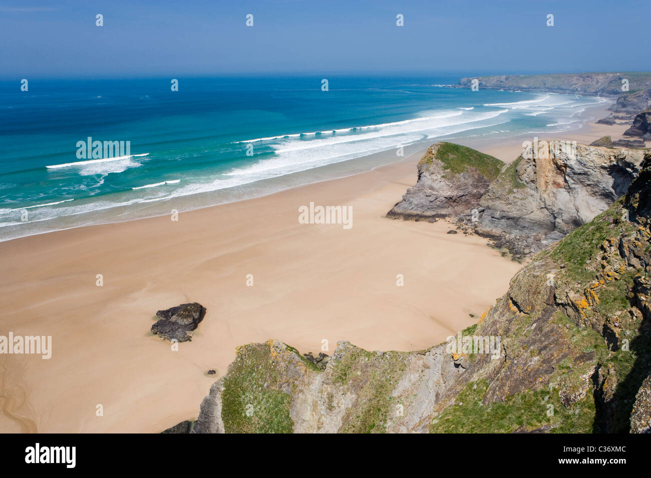 Whitestone Cove und Bedruthan Steps, Cornwall, UK Stockfoto