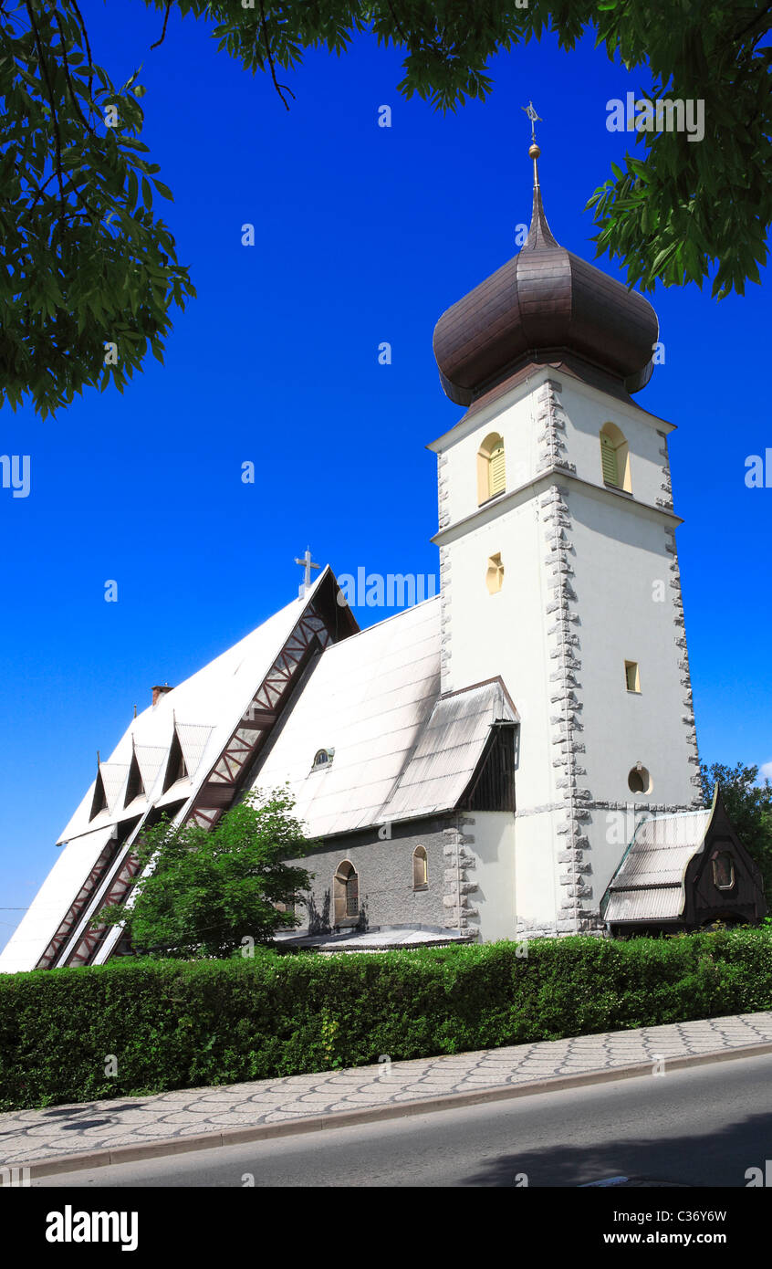Die Kirche der Heimsuchung Mariens. Karpacz ehemalige deutsche Stadt Krummhübel Karkonosze, Polen Europa Stockfoto