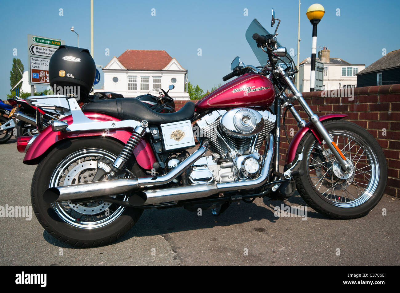 Ein Harley Davidson Motorrad Stockfoto