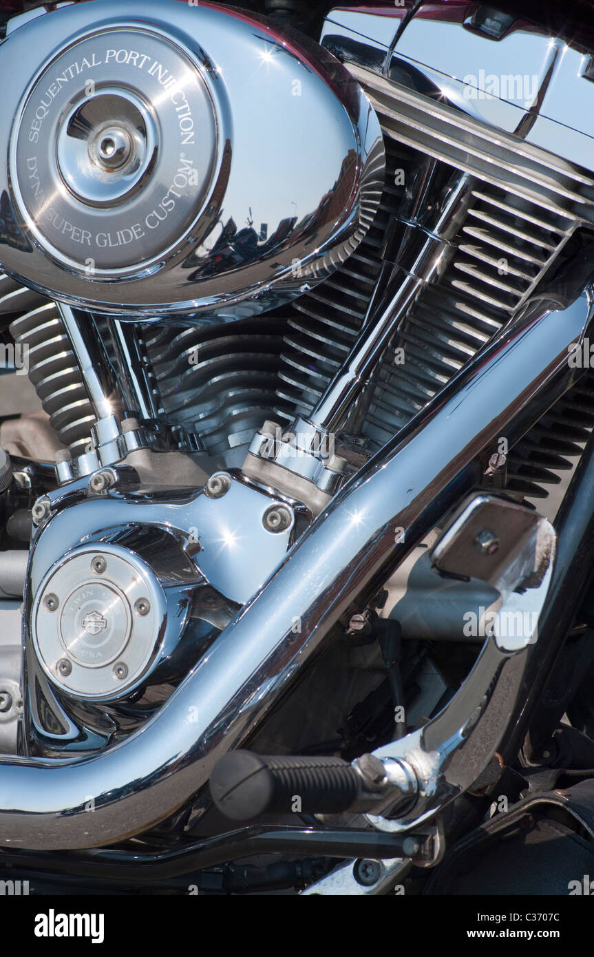 Harley Davidson Motorrad-Motor Stockfoto