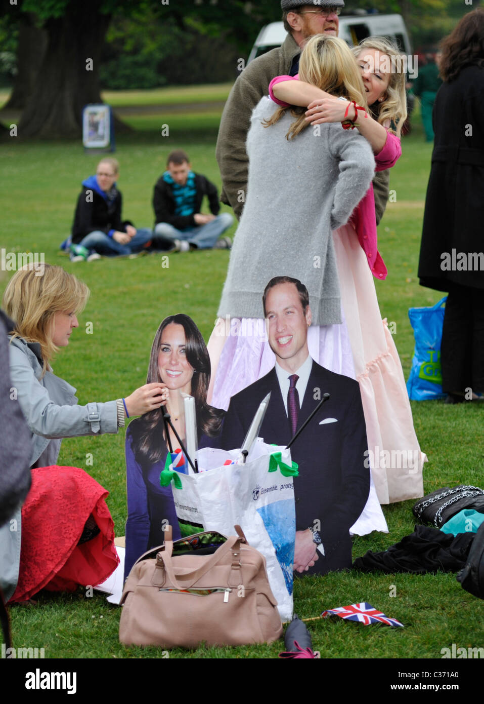 Feiert die königliche Hochzeit zwischen Prinz William und Catherine Middleton am 29. April 2011 Stockfoto