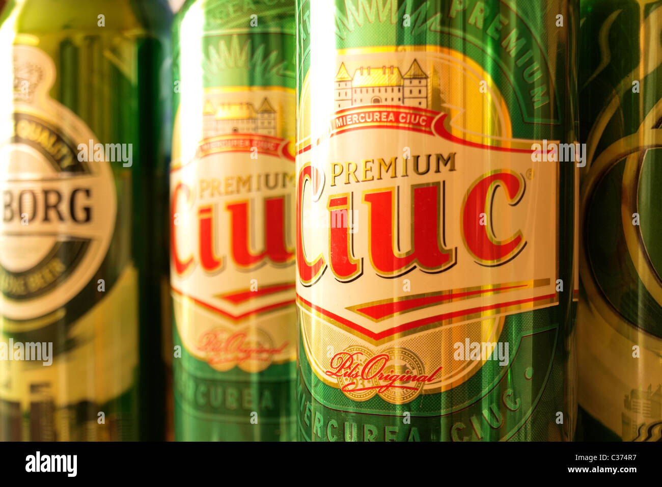 Bier in Europa, Rumänien. Stockfoto