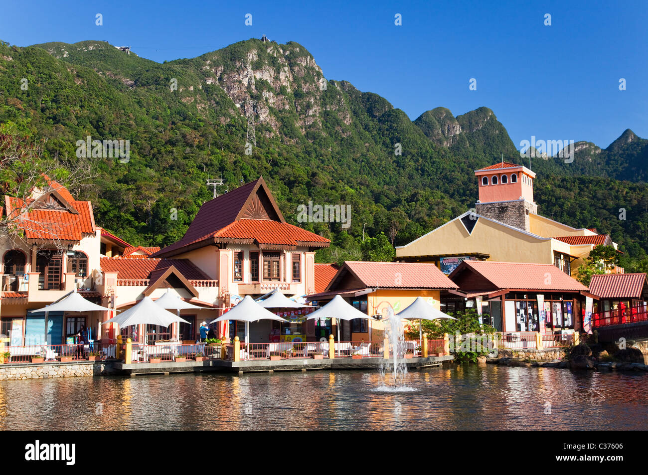 Oriental Village und Seilbahn Langkawi Malaysia Stockfoto