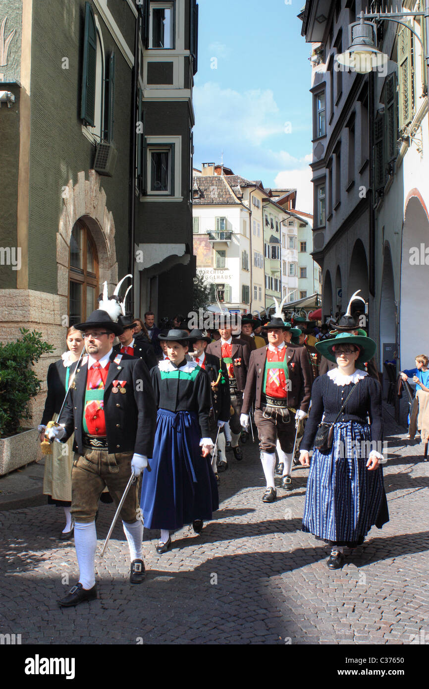 Kostüm-Parade in Bozen / Bolzano, Italien Stockfoto