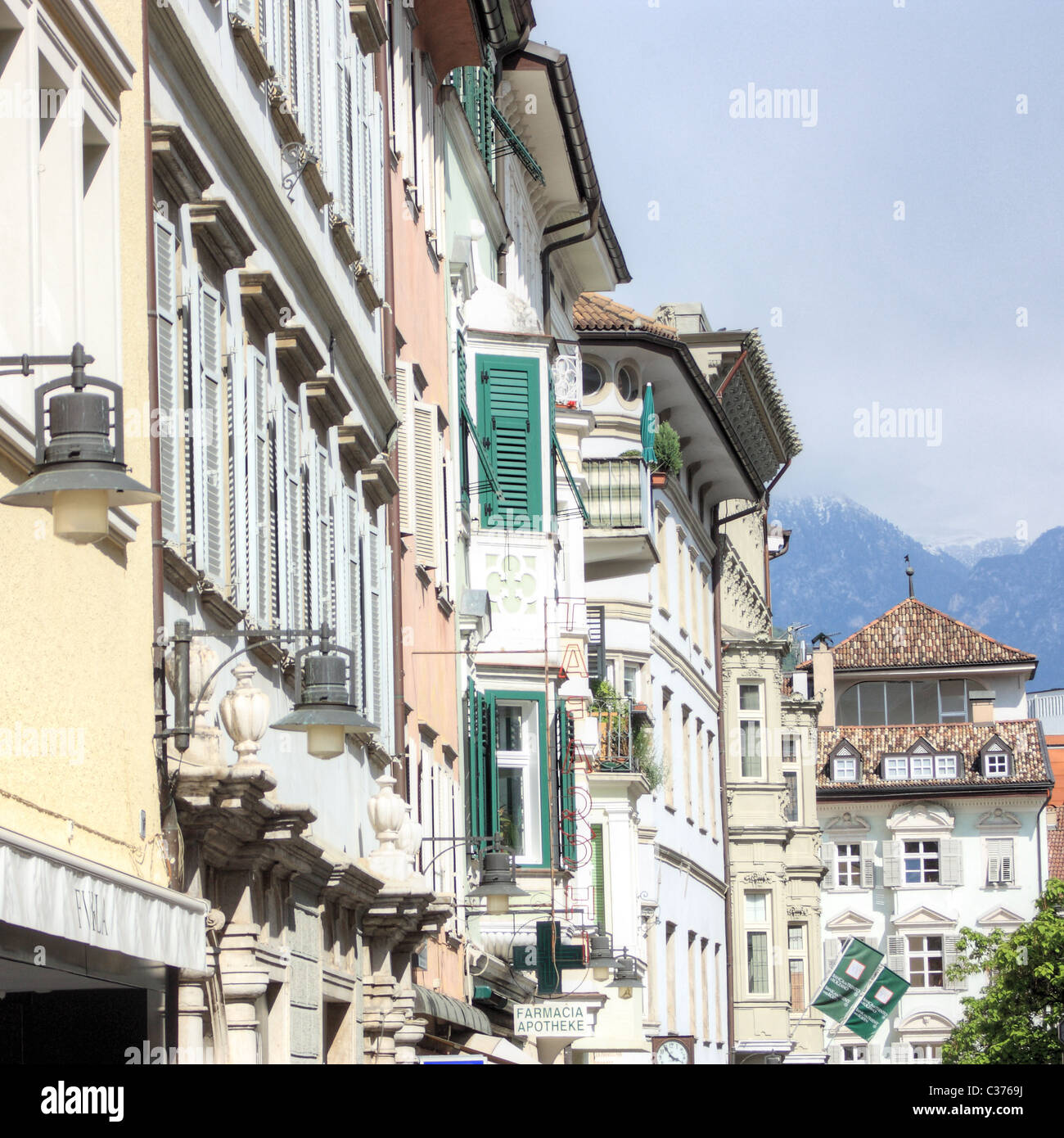 Bozen / Bolzano Altstadt, Italien Stockfoto