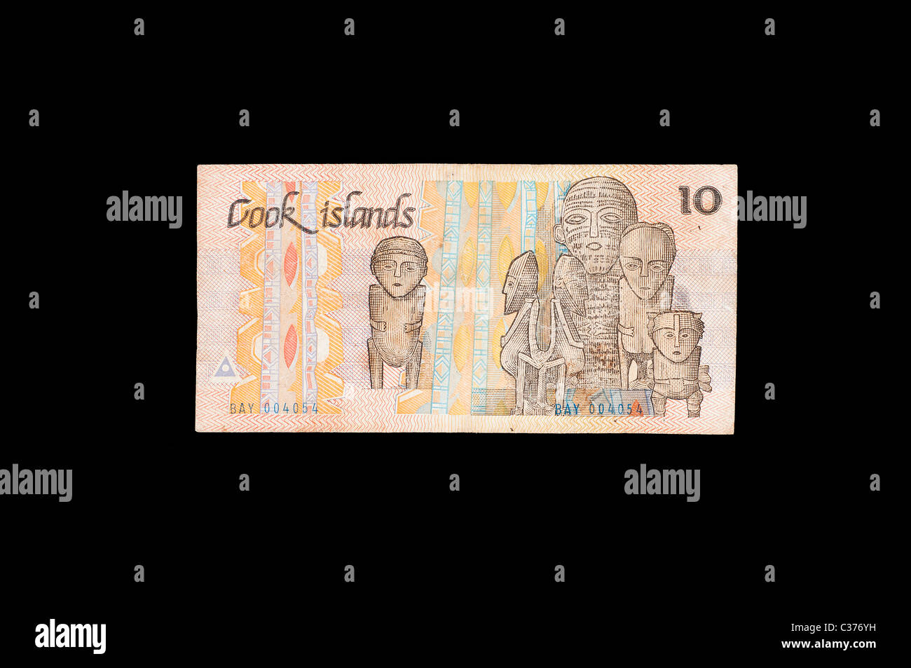 Cook Islands 10 Dollar Banknote Stockfoto