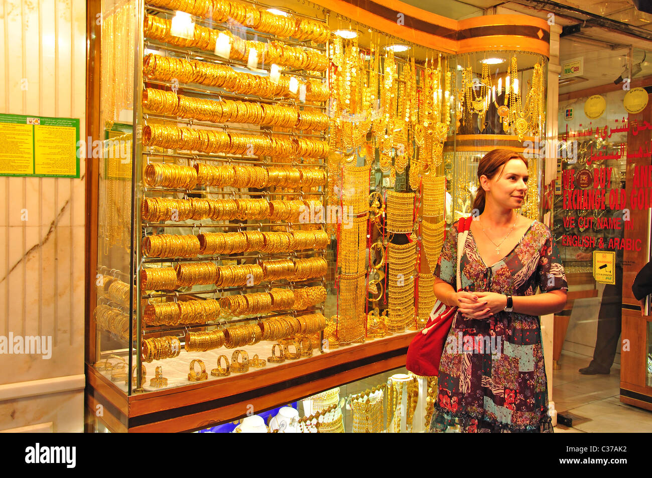 Diera Gold Souk, Deira, Dubai, Vereinigte Arabische Emirate Stockfoto