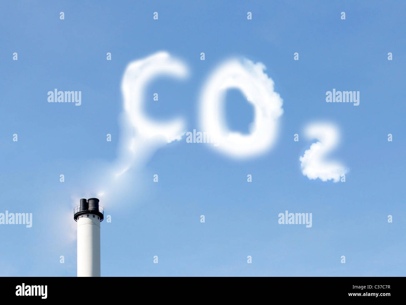 CO2-Emissionen Stockfoto