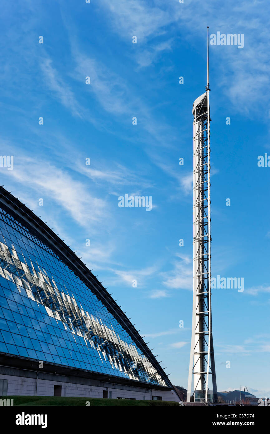 Das Glasgow Science Centre und der Turm Glasgow, Glasgow, Schottland. Stockfoto