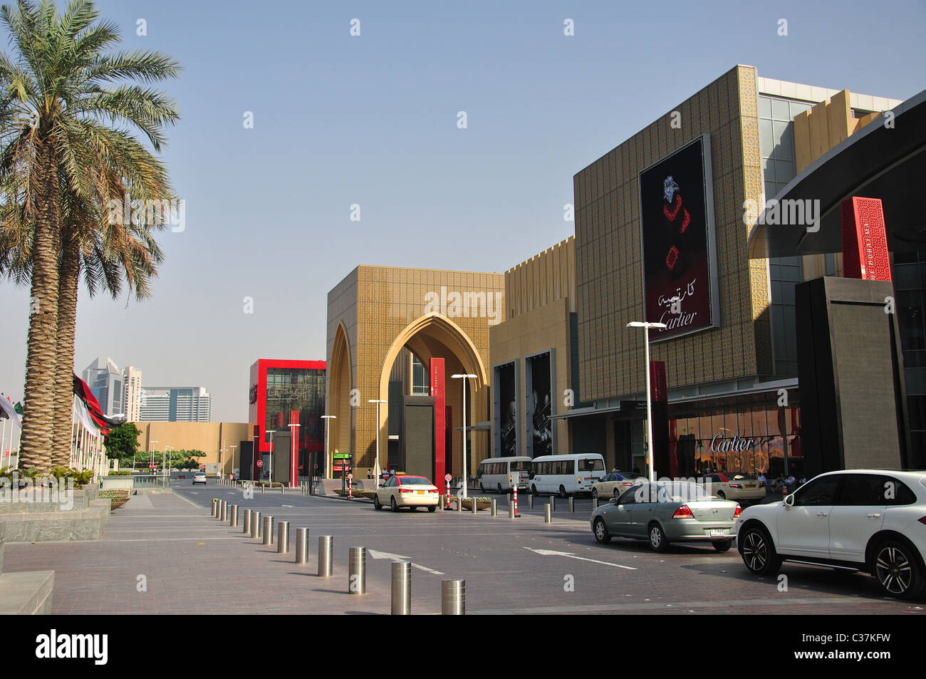 Haupteingang zum Doha Street, Downtown Dubai, Shopping Center, Dubai Mall, Dubai, Vereinigte Arabische Emirate Stockfoto