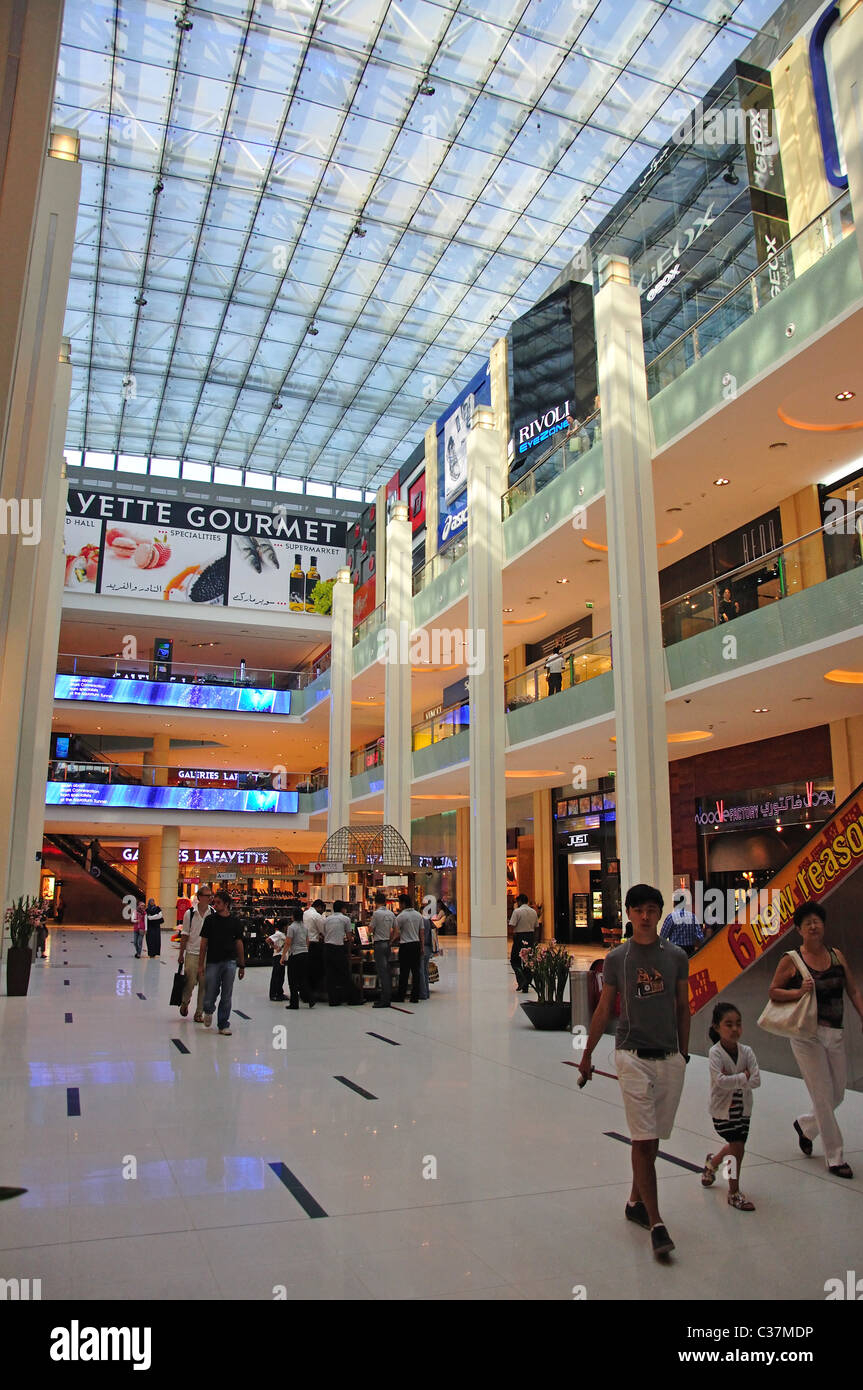 Das Einkaufszentrum Dubai Mall, Downtown Dubai, Dubai, Vereinigte Arabische Emirate Stockfoto