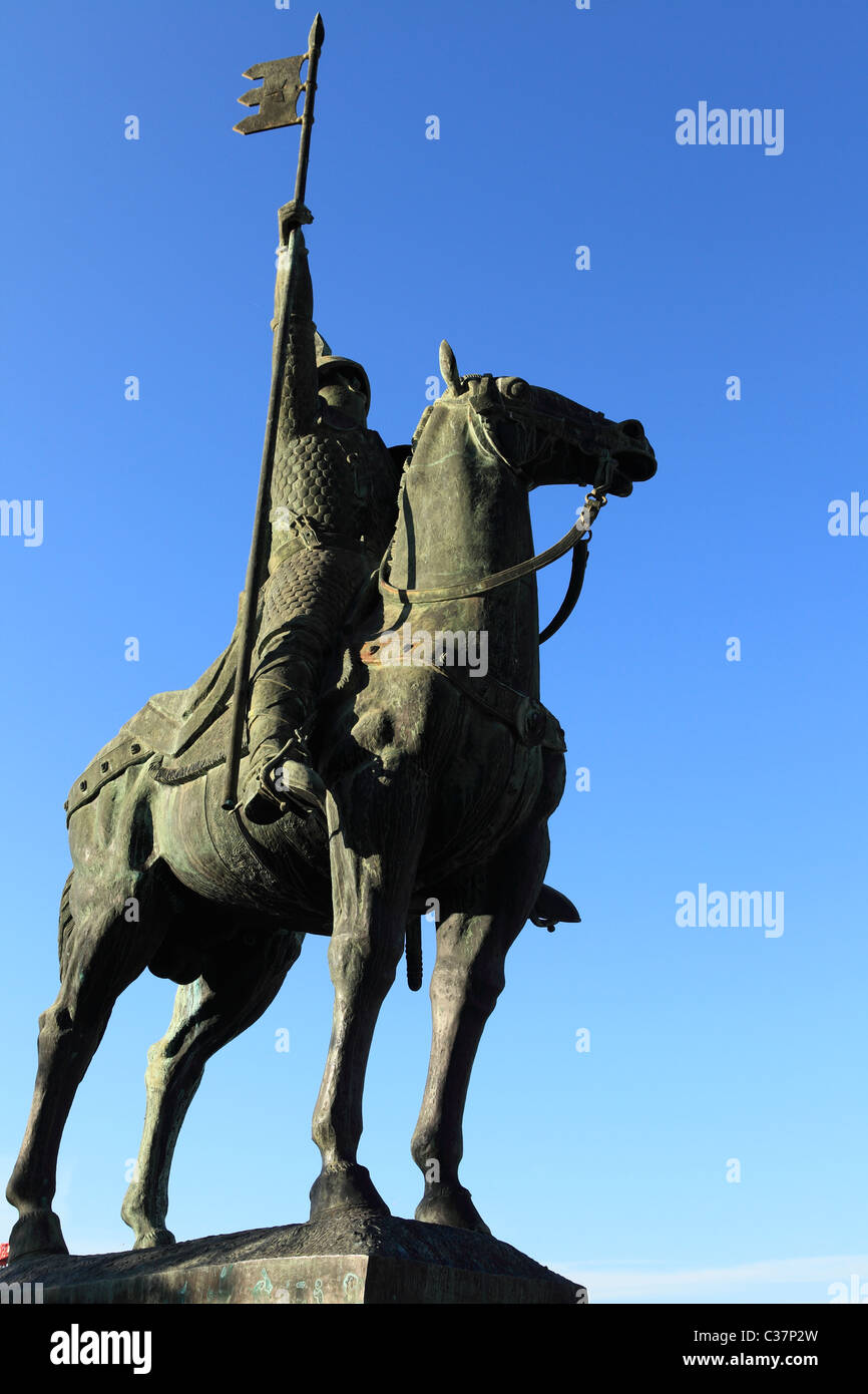 Denkmal für Vímara Peres, der Graf von Portugal, in Porto, Portugal. Stockfoto