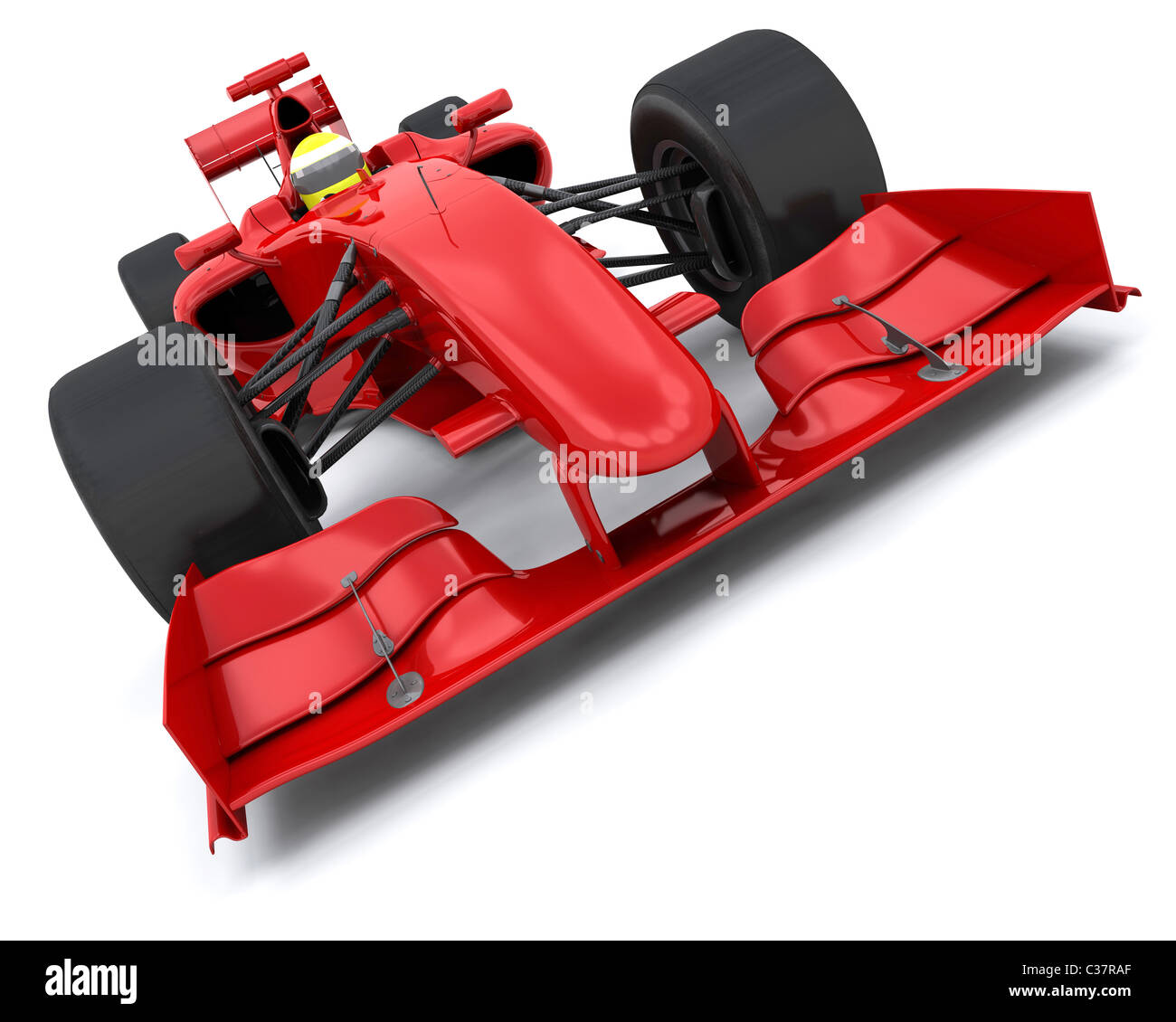 3D Rendering eines Formel 1-Rennwagens Stockfoto