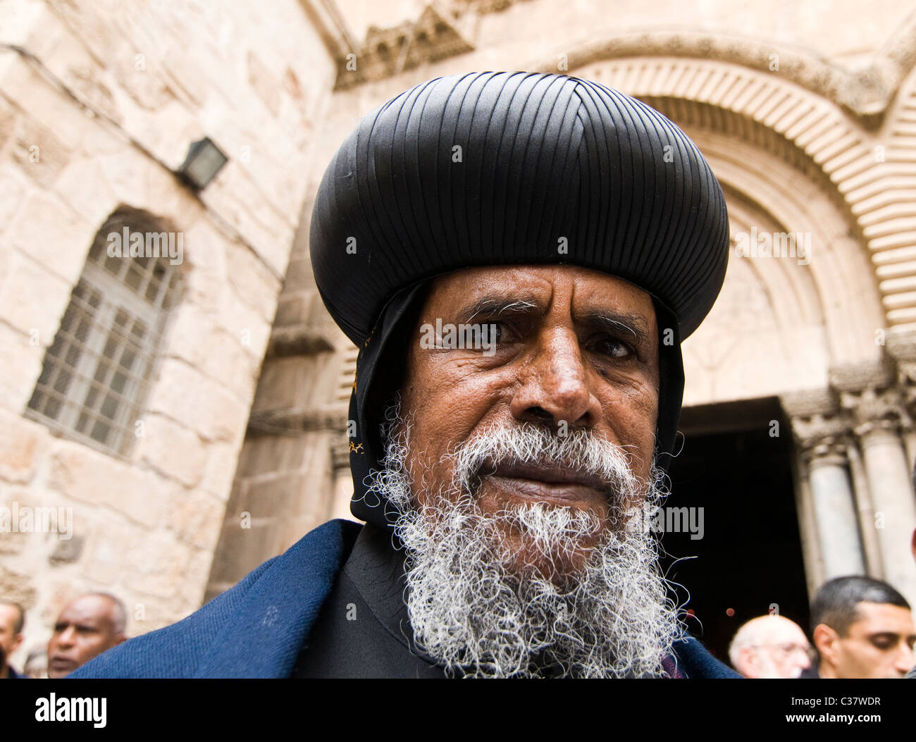 Porträt eines eritreischen orthodoxen Priesters. Stockfoto
