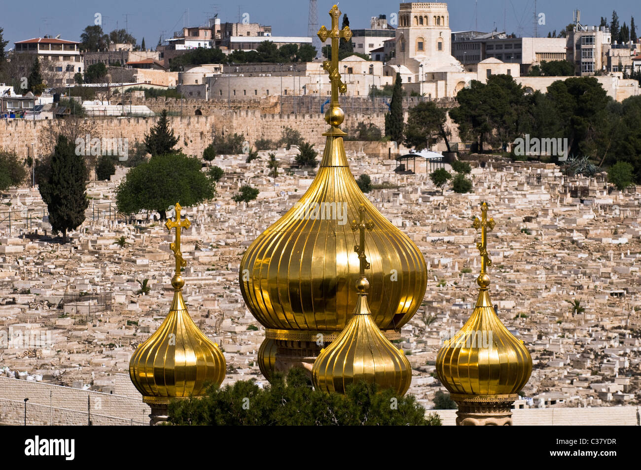 Russische Kirche der Maria Magdalena (Ölberg) – Jerusalem Stockfoto