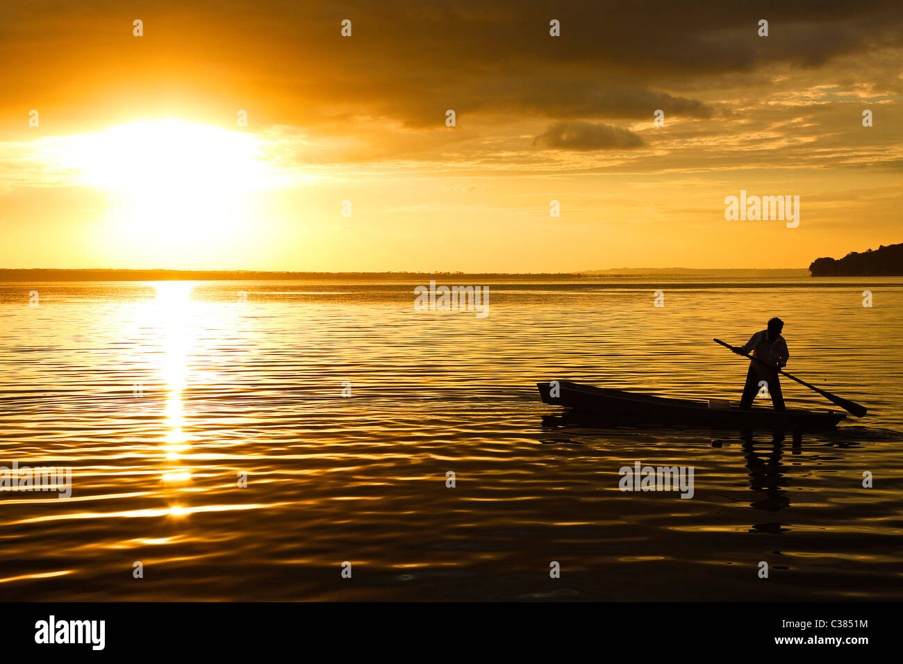 See von Flores, Petén, Guatemala, Amerika Stockfoto