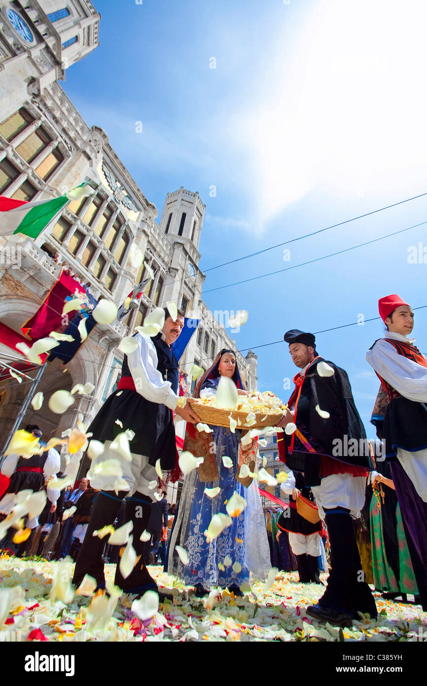 Efisio Traditionsveranstaltung fest zu die wichtigsten religiösen Sardinien, Cagliari (CA), Sardinien, Italien, Europa Stockfoto