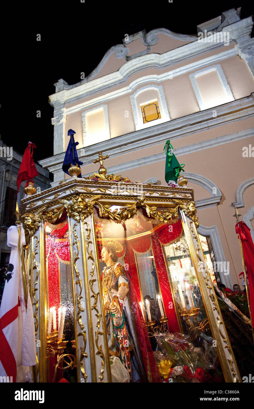 Efisio Traditionsveranstaltung fest zu die wichtigsten religiösen Sardinien, Cagliari (CA), Sardinien, Italien, Europa Stockfoto