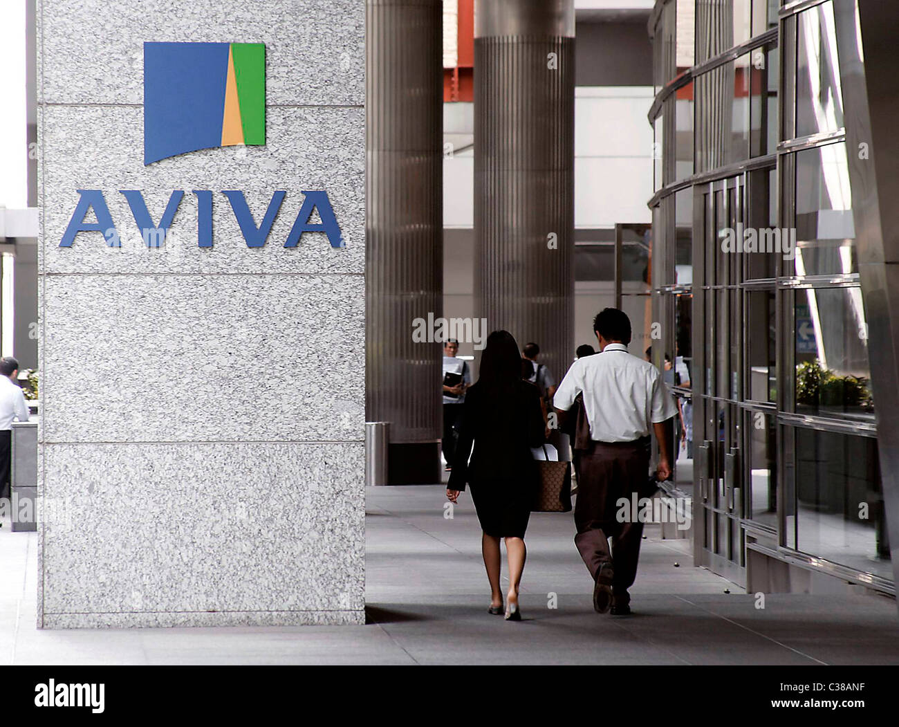 AVIVA-Büros in Singapur. Stockfoto