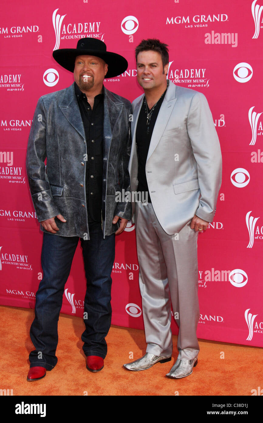 Montgomery Gentry, Eddie Montgomery und Troy Gentry 44. Academy of Country Music Awards Ankünfte im MGM Grand Hotel Casino- Stockfoto