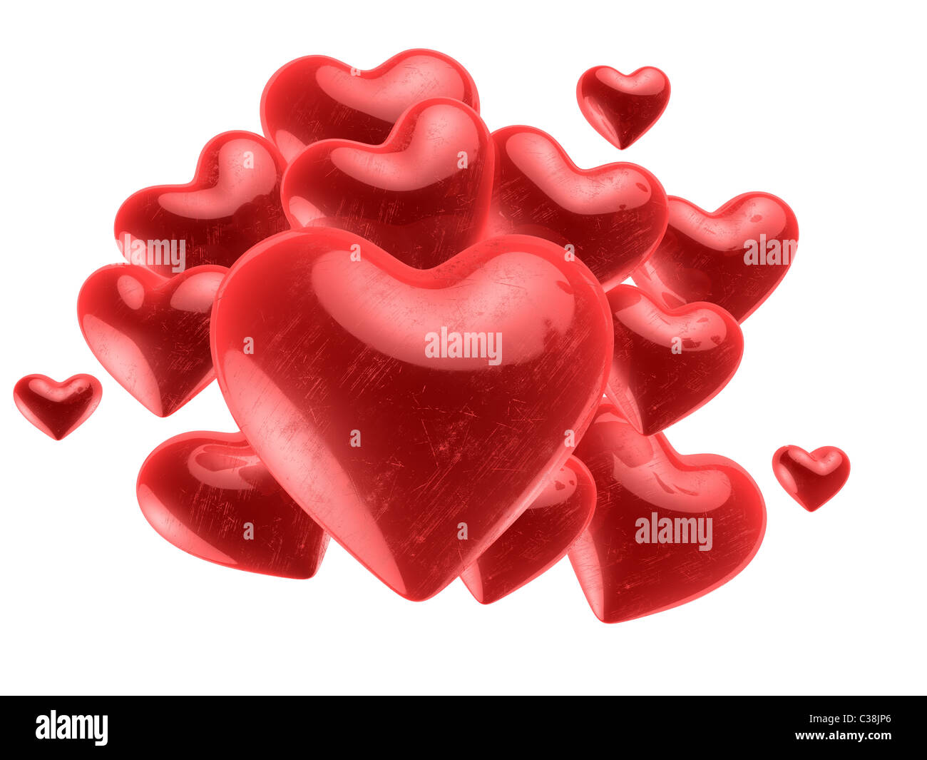 rote Herzen Stockfoto
