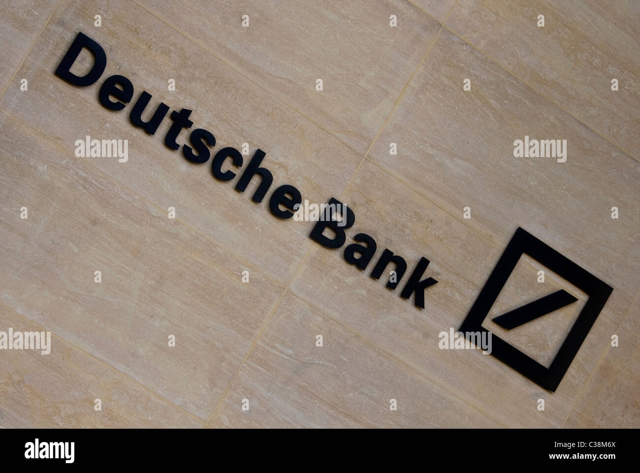 Außenaufnahme des Deutsche Bank, London Wall, London. Stockfoto