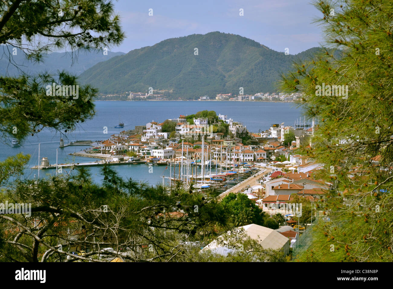 Marmaris-Altstadt und Hafen, Mugla, Türkei Stockfoto