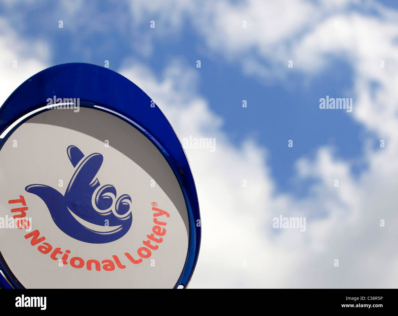 Anschauliches Bild der National Lottery branding. Stockfoto