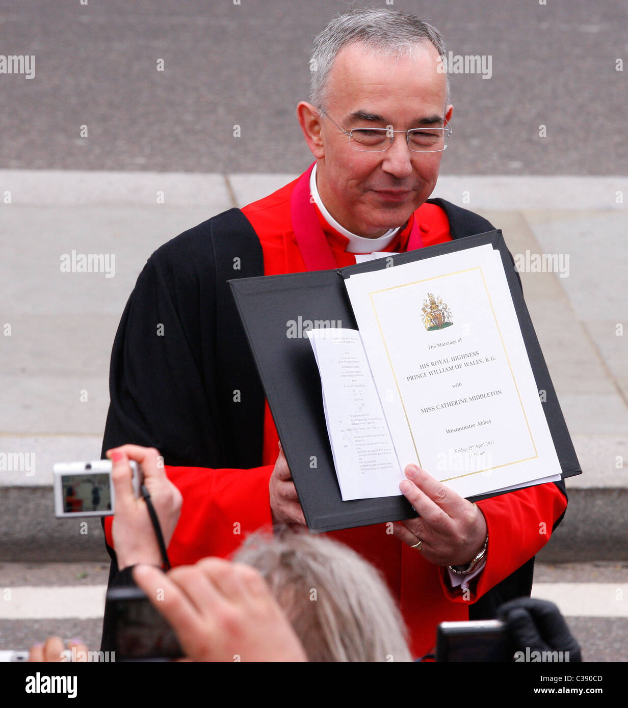 DR JOHN HALL königliche Hochzeit WESTMINSTER ABBEY WESTMINSTER ABBEY LONDON ENGLAND 29. April 2011 Stockfoto